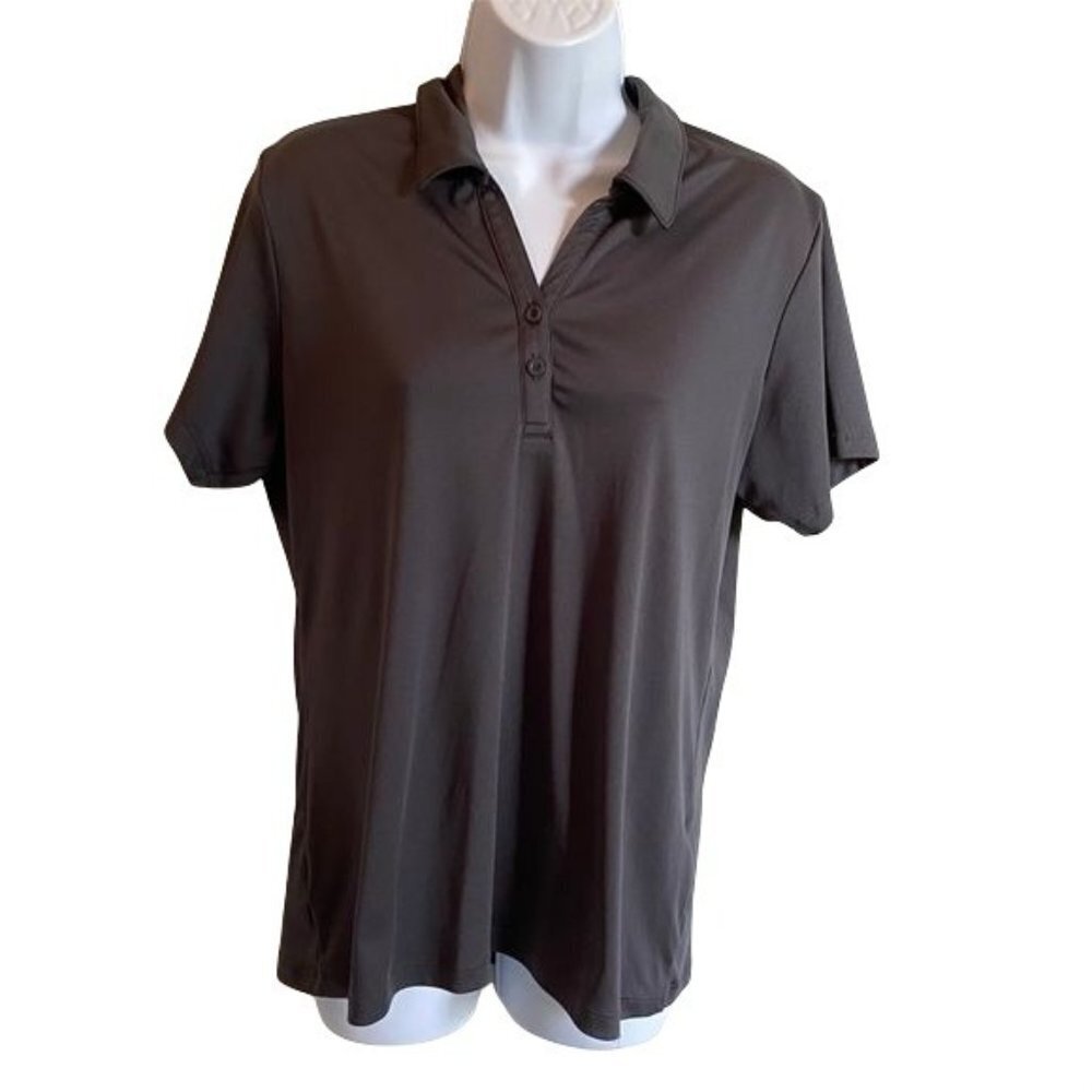 Sport Tek Womens Short Sleeve Grey Top Polyester